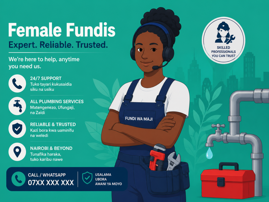 Fundi Wa Maji Nairobi — Jinsi ya Kupata Fundi Mwaminifu (2026)